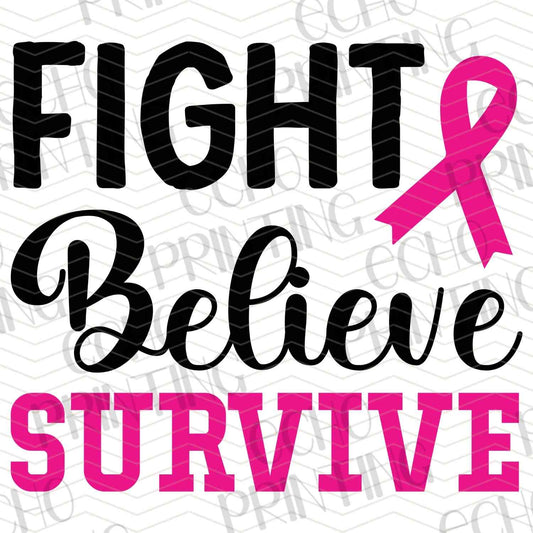BSCRA 46 – FIGHT BELIEVE SURVIVE WITH RIBBON