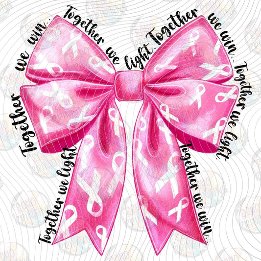 BSCRA 489 - PINK BOW AWARENESS RIBBON