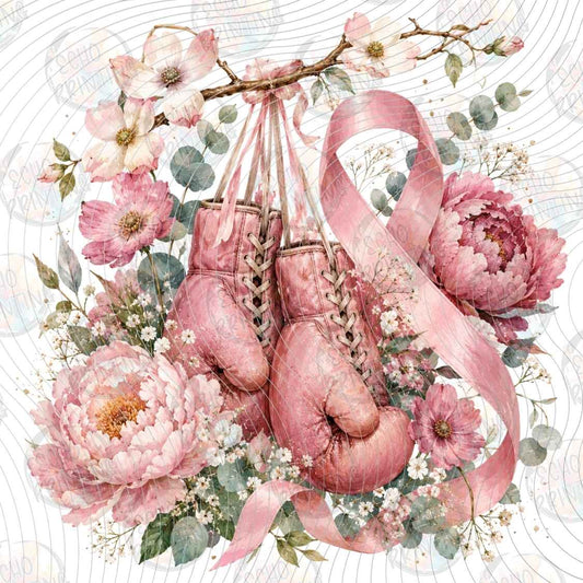 BSCRA 534 - PINK BOXING GLOVES FLORAL