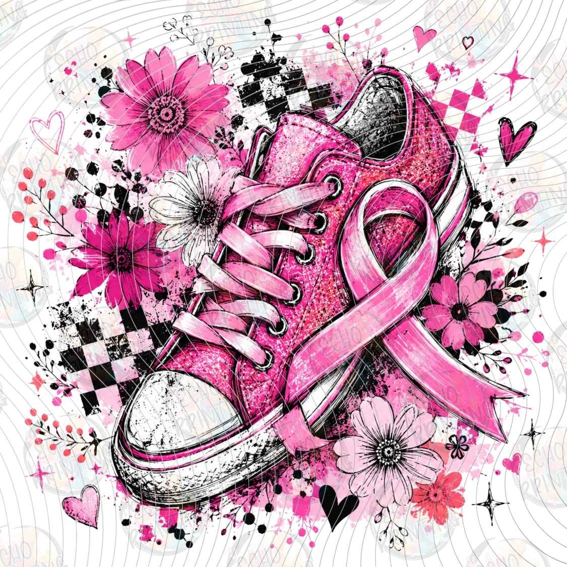 BSCRA 546 - PINK RIBBON SNEAKER ART