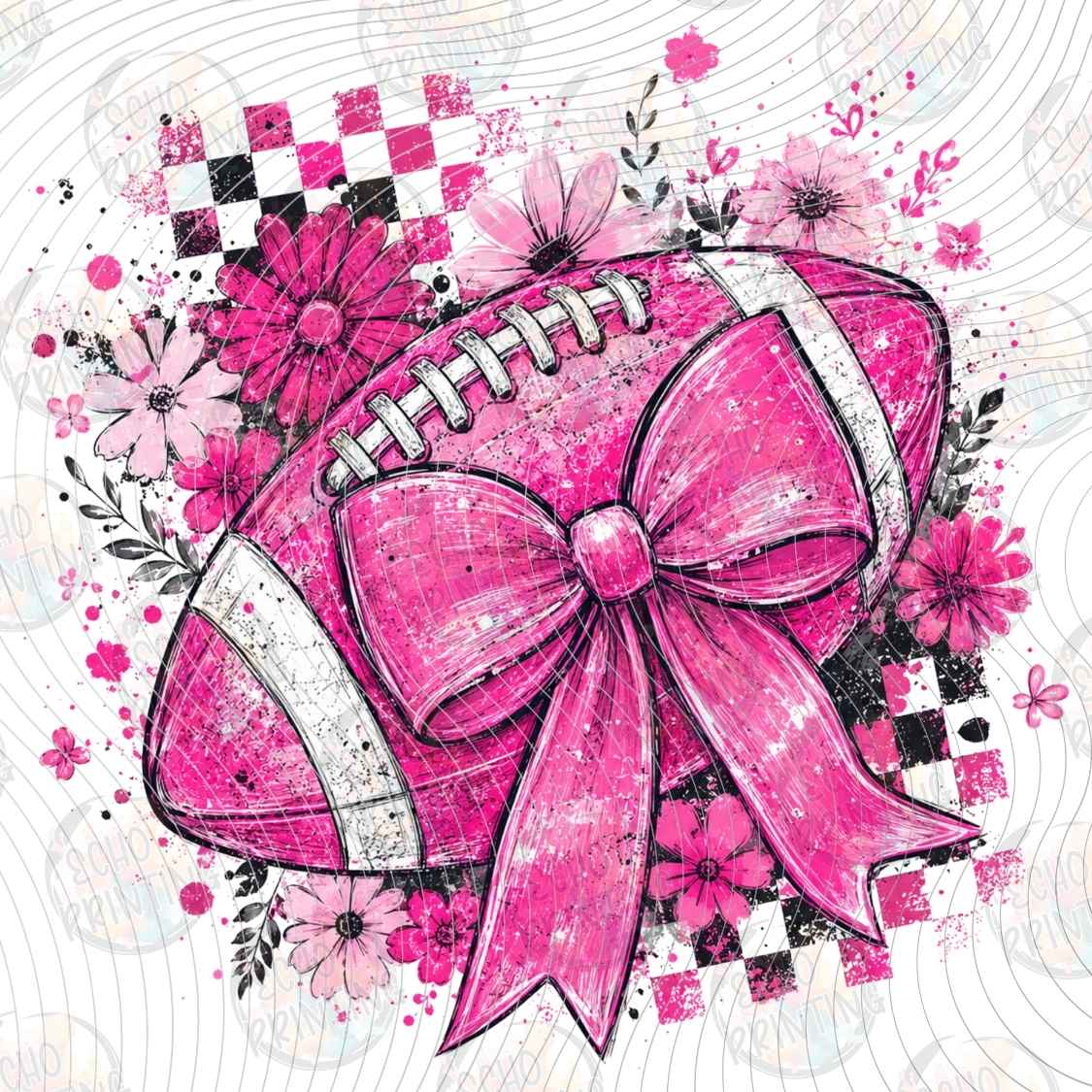 BSCRA 547 - PINK FOOTBALL AWARENESS BOW