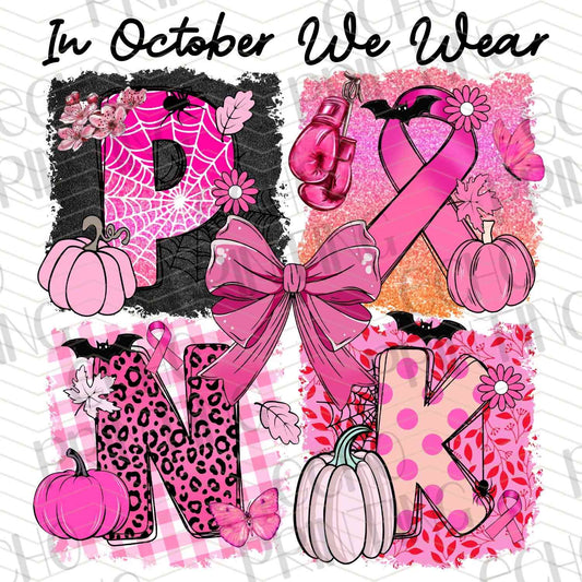 BSCRA 58 – IN OCTOBER WE WEAR PINK BLOCK LETTERS