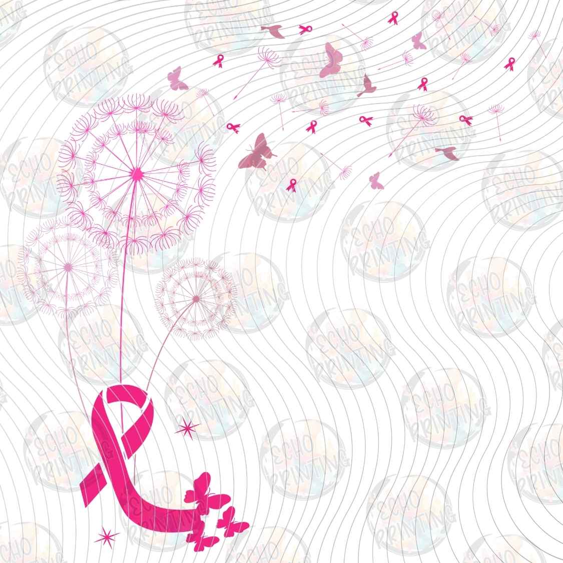 BSCRA 594 - PINK RIBBON BUTTERFLIES