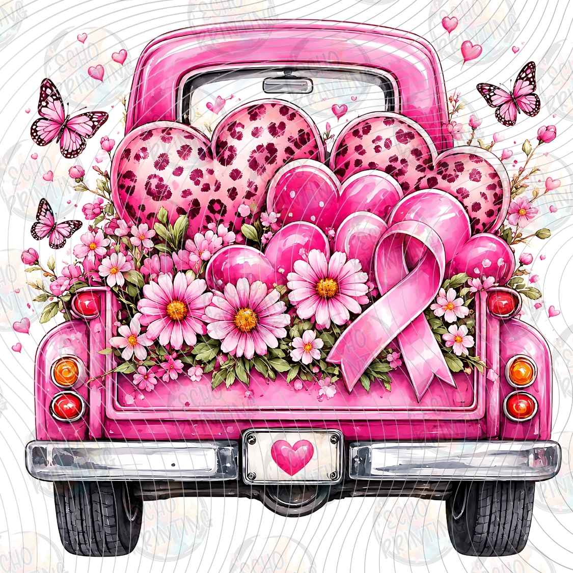 BSCRA 601 - PINK RIBBON TRUCK FLORALS