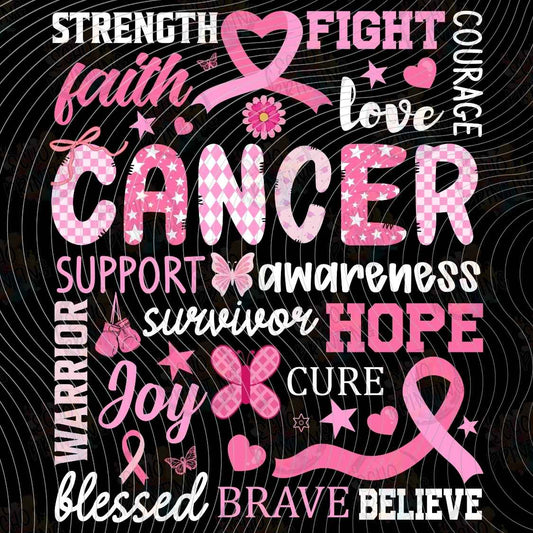 BSCRA 604 - CANCER AWARENESS WORD ART