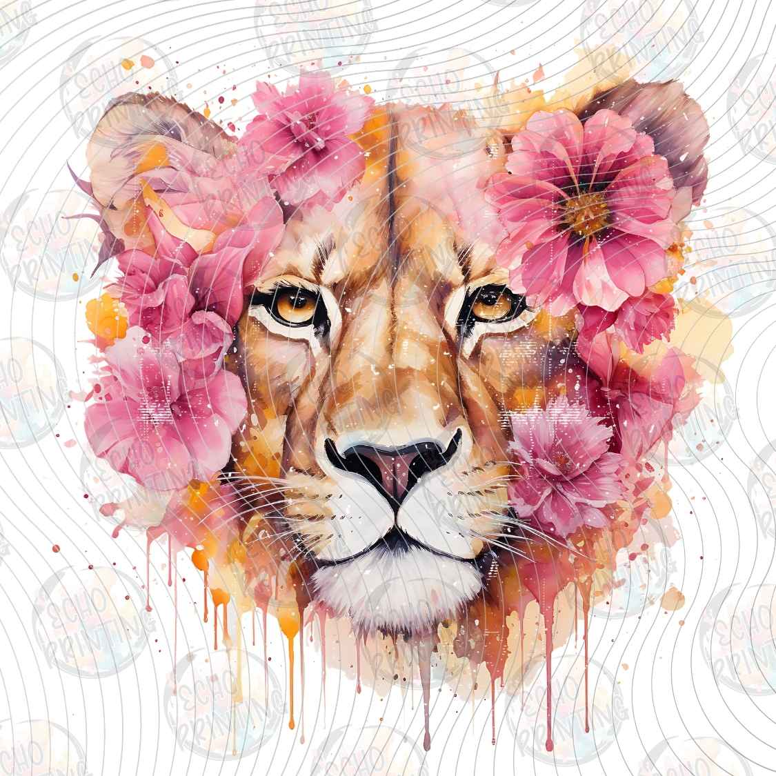 BSCRA 626 - FLORAL LION AWARENESS ART