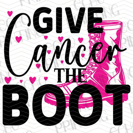 BSCRA 62 – GIVE CANCER THE BOOT WITH PINK RIBBON