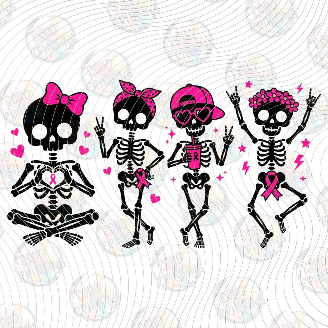 BSCRA 641 - PINK RIBBON SKELETON CREW
