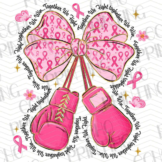 BSCRA 64 – PINK BOXING GLOVES WITH AWARENESS RIBBON