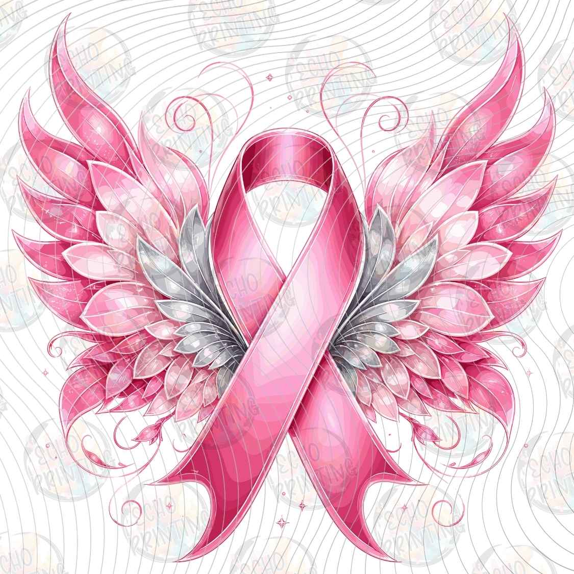 BSCRA 653 - PINK ANGEL WINGS RIBBON