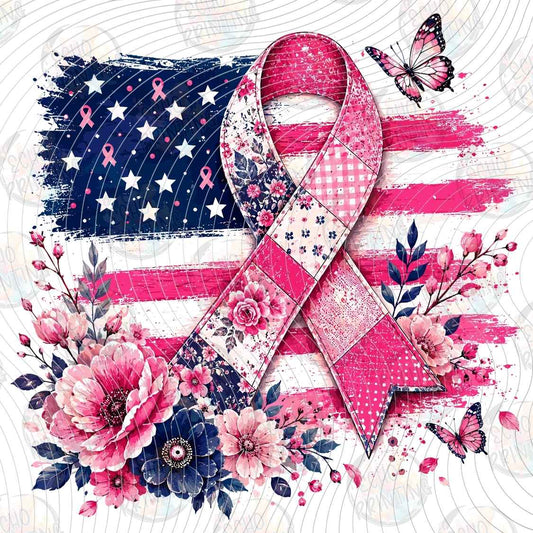 BSCRA 680 - AMERICAN FLAG PINK RIBBON