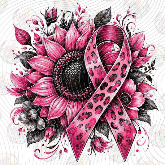 BSCRA 681 - SUNFLOWER PINK RIBBON