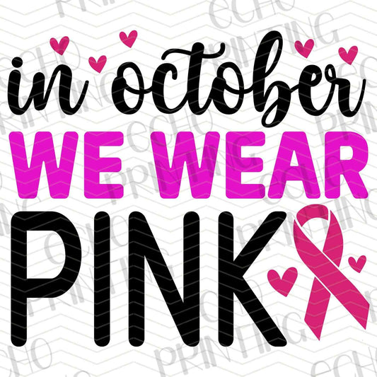 BSCRA 81 – IN OCTOBER WE WEAR PINK LETTERING