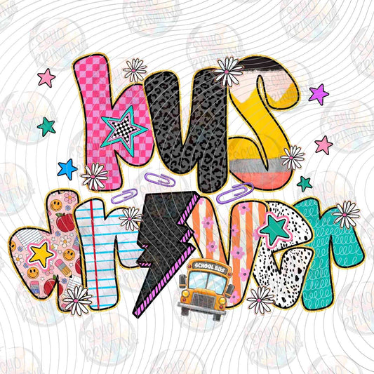 BSDR 2 - BUS DRIVER COLORFUL LETTERS