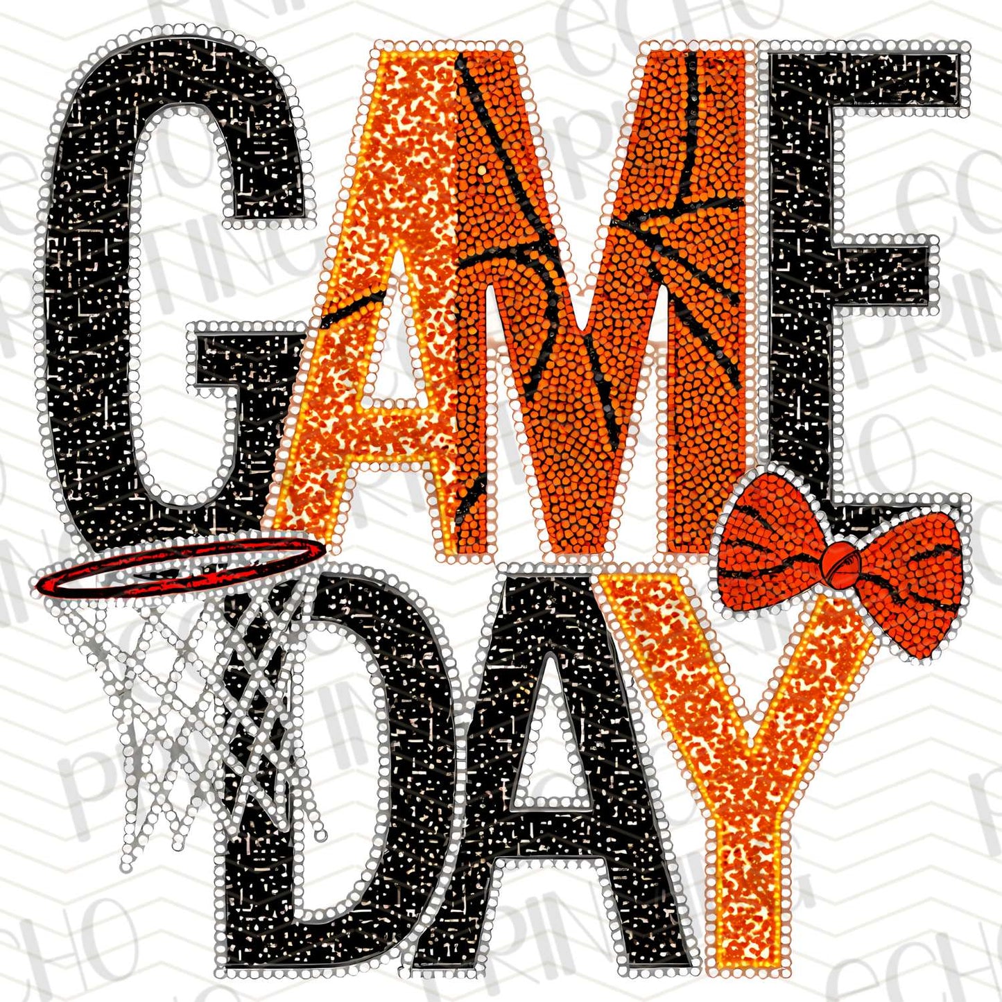 BSKG 2 – GAME DAY BLOCK TEXT WITH BOW