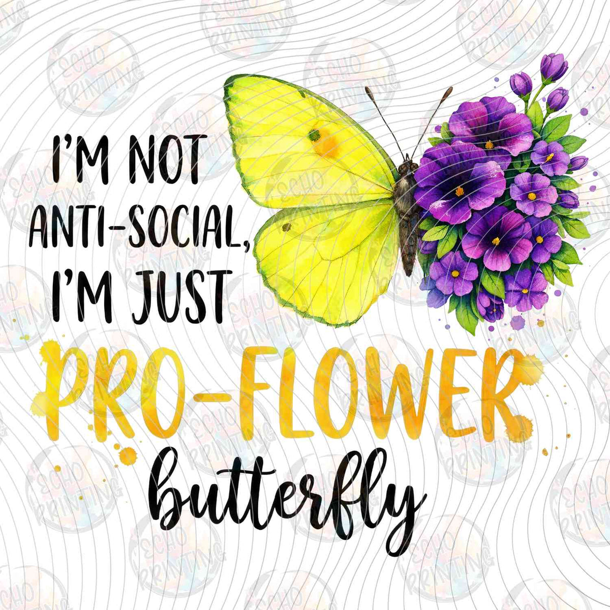 BTFLG 14 - PRO FLOWER BUTTERFLY YELLOW