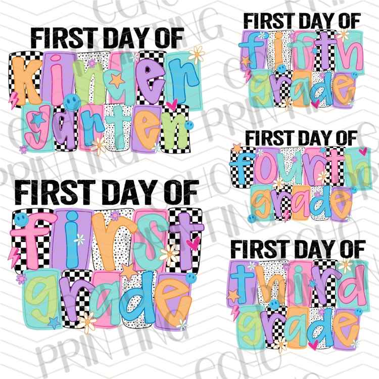 BTSG 235 - FIRST DAY OF SCHOOL GRADE SIGNS