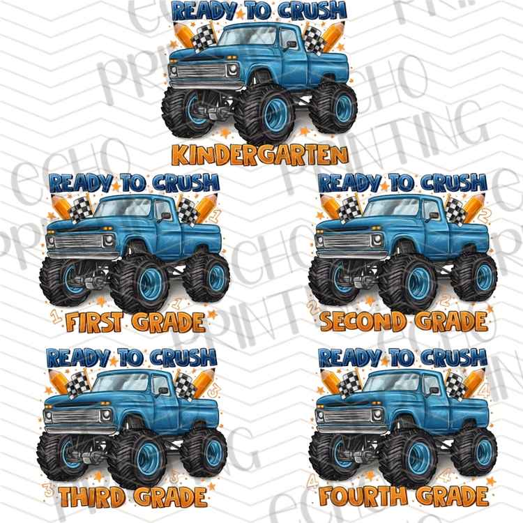 BTSG 239 - MONSTER TRUCK SCHOOL GRADE DESIGNS