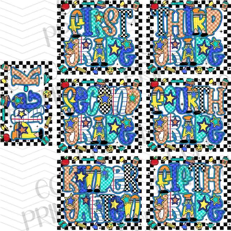 BTSG 243 - RETRO GRADE LEVEL SCHOOL PATCHES
