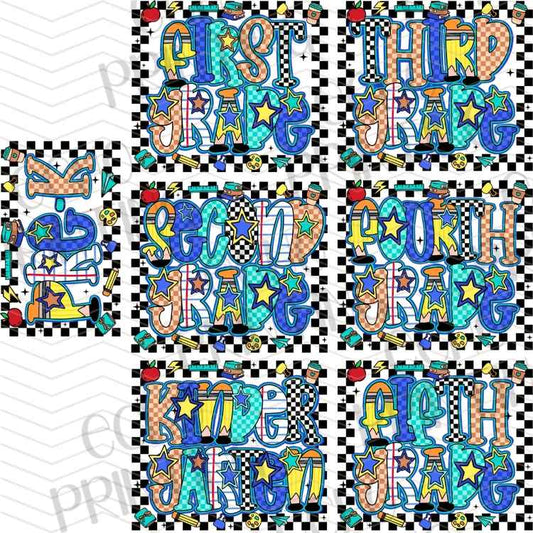BTSG 243 - RETRO GRADE LEVEL SCHOOL PATCHES