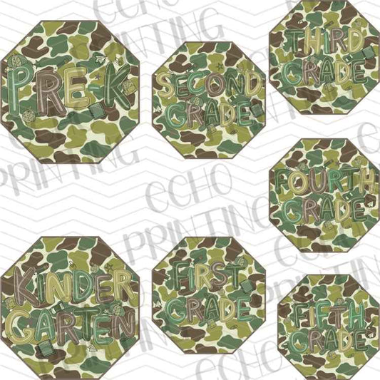 BTSG 245 - CAMO PRE K GRADE DESIGNS