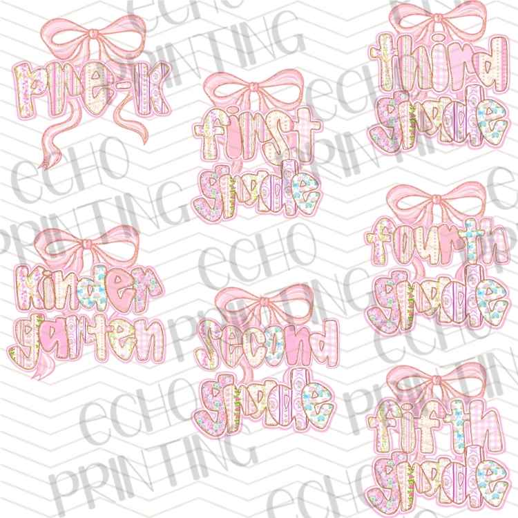 BTSG 256 - PASTEL SCHOOL GRADE LEVEL DESIGNS