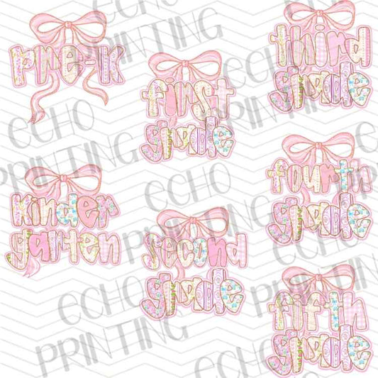BTSG 256 - PASTEL SCHOOL GRADE LEVEL DESIGNS