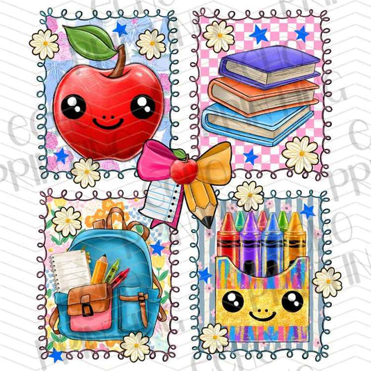 BTSG 264 - CUTE SCHOOL SUPPLIES COLLAGE