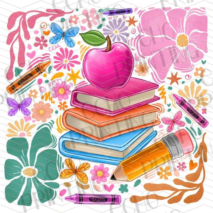 BTSG 266 - FLORAL BOOK STACK SCHOOL DESIGN