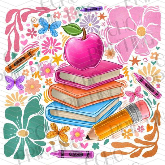 BTSG 266 - FLORAL BOOK STACK SCHOOL DESIGN