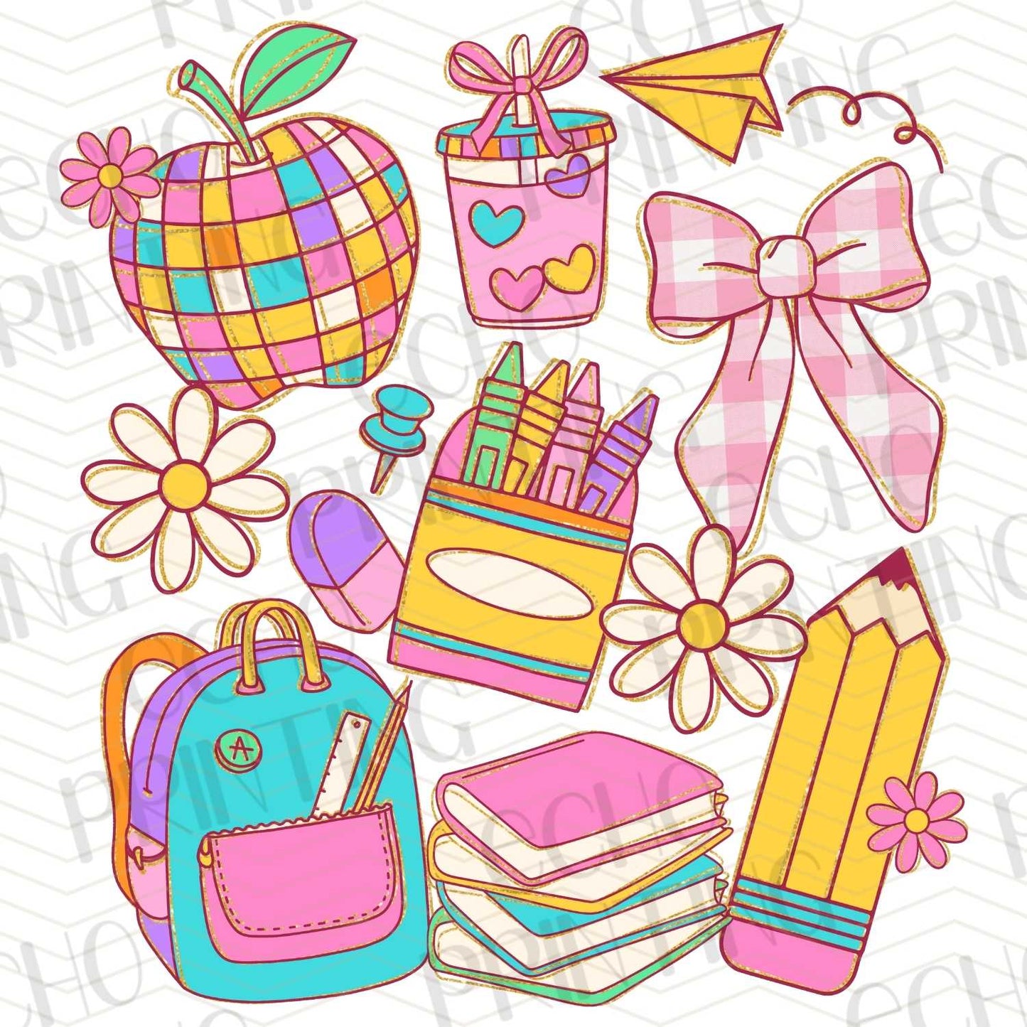 BTS 1 - COLORFUL BACK TO SCHOOL SUPPLIES SET