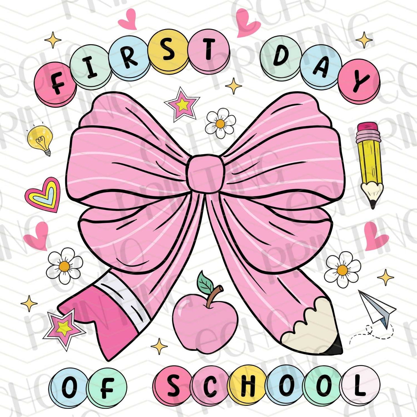 BTSG 103 - PINK BOW FIRST DAY OF CLASS