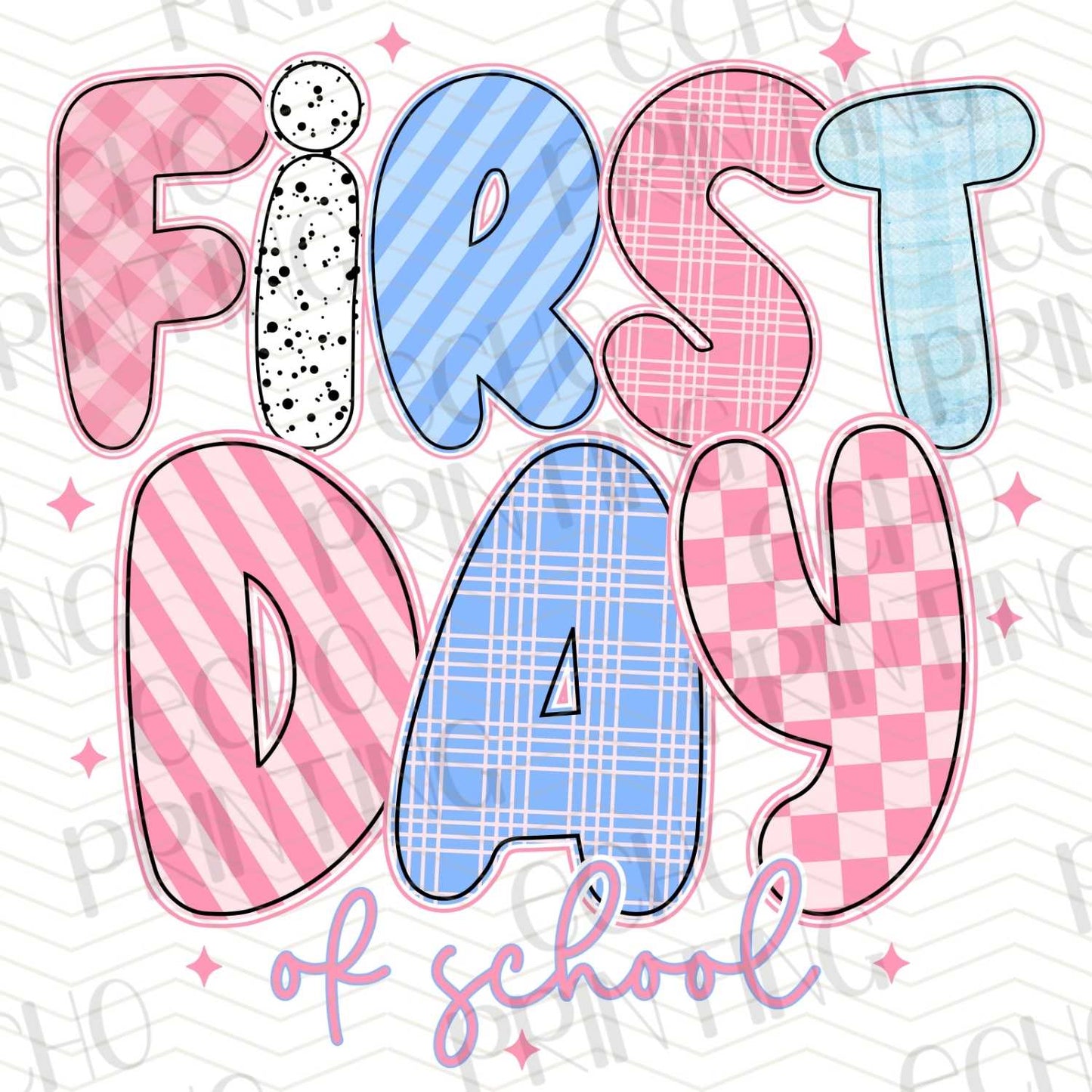 BTSG 104 - BRIGHT BLOCK LETTERS FOR FIRST SCHOOL DAY