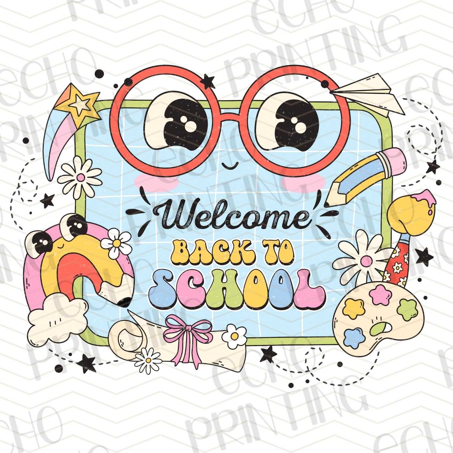BTS 18 - GLASSES AND PASTEL BACKPACK BACK TO SCHOOL