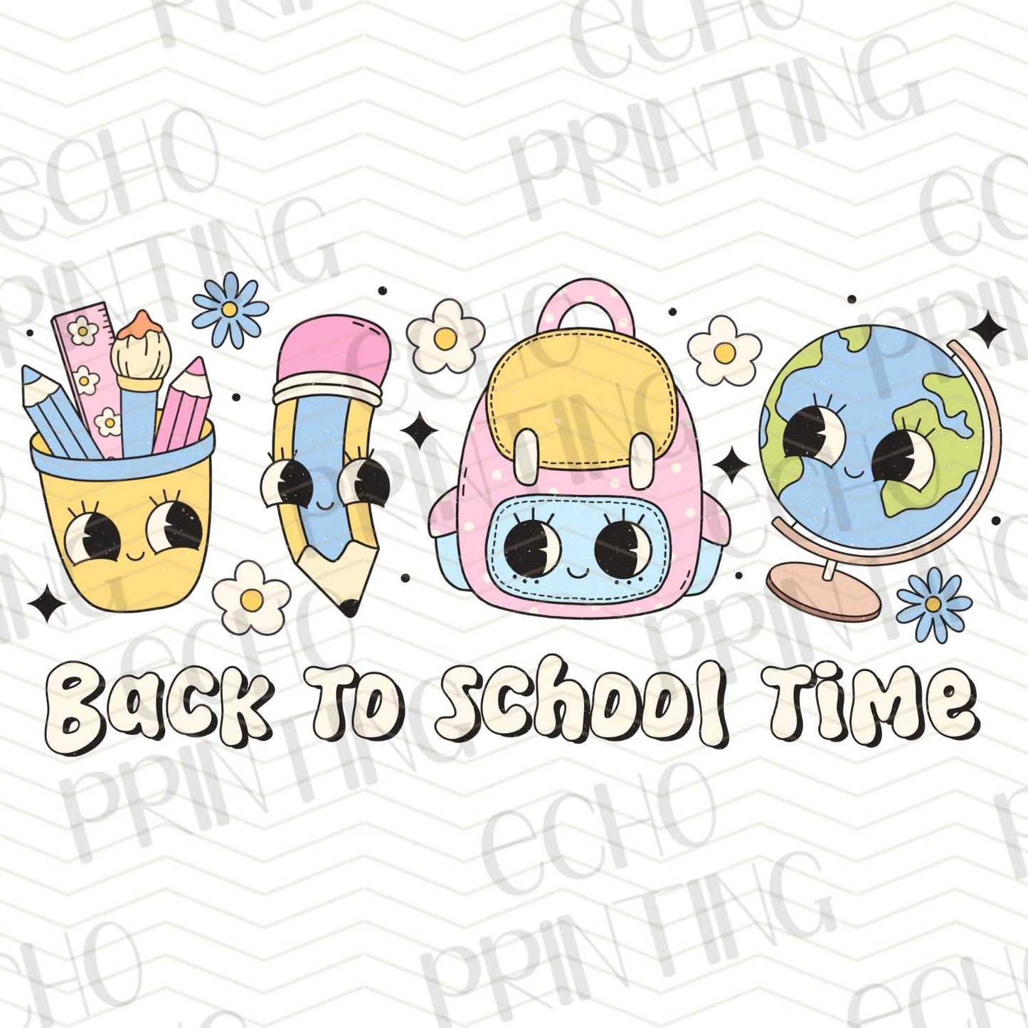 BTSG 19 - KAWAII SCHOOL THEME WITH PENCIL AND GLOBE