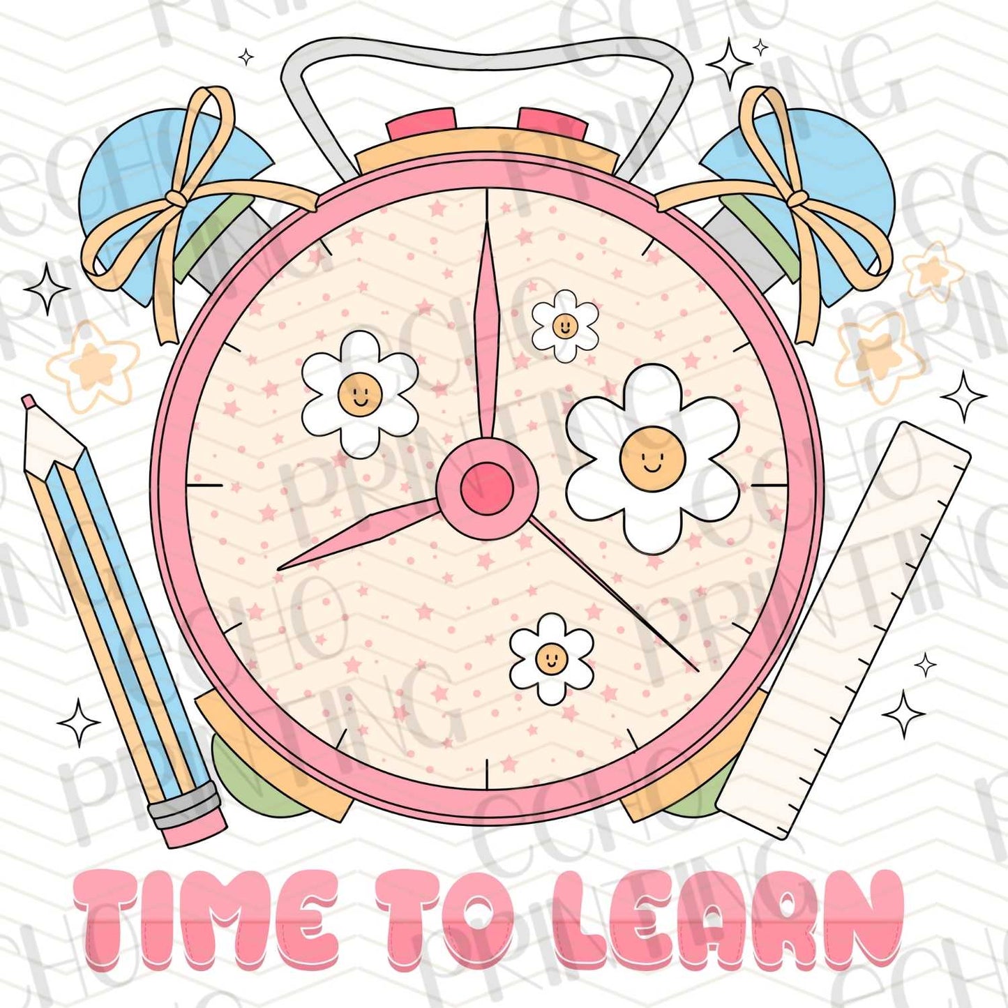 BTSG 28 - TIME TO LEARN WITH FLORAL ALARM CLOCK