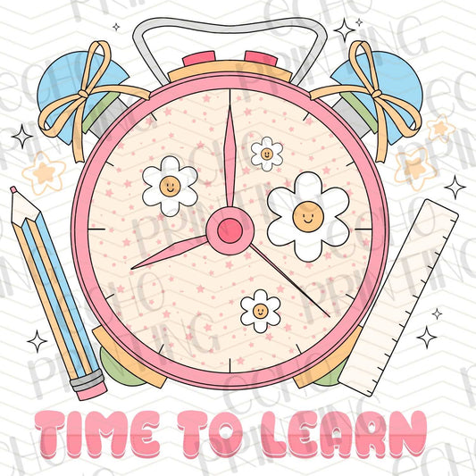 BTSG 28 - TIME TO LEARN WITH FLORAL ALARM CLOCK