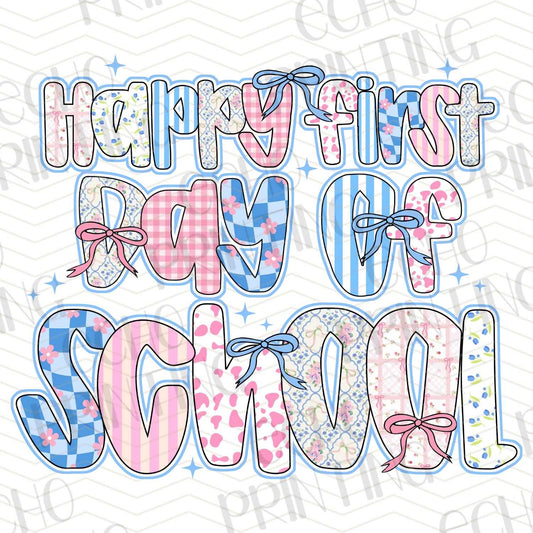 BTS 33 - HAPPY FIRST DAY OF SCHOOL WITH RAINBOW TEXT
