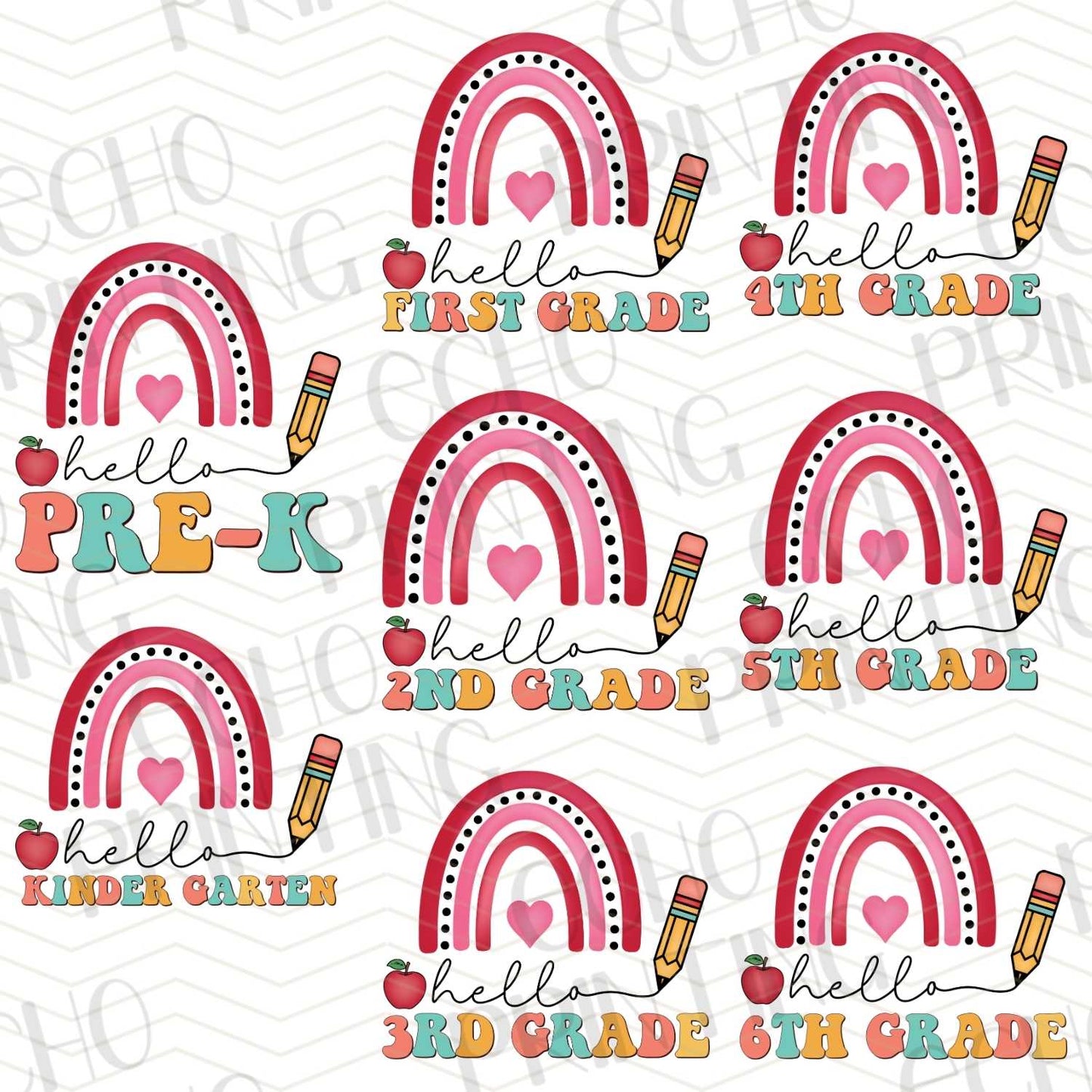 BTSG 39 – HELLO SCHOOL RAINBOW PENCIL GRADE LEVEL