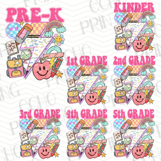 BTSG 43 – PINK BACK TO SCHOOL PRE-K TO FIFTH GRADE SET