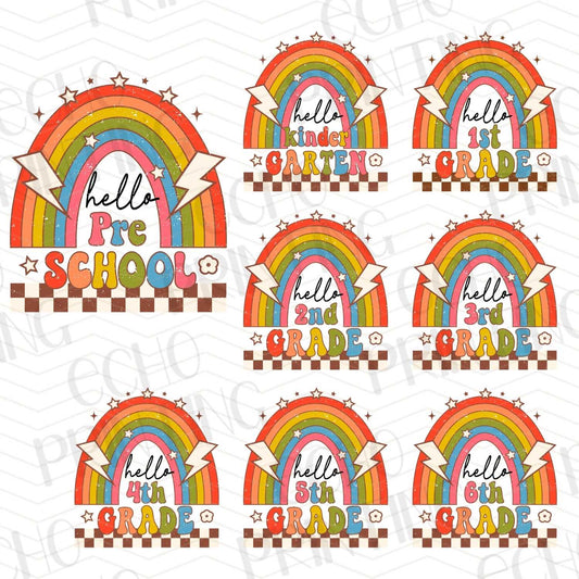 BTS 48 – HELLO SCHOOL WITH RAINBOWS GRADE LEVEL LABELS