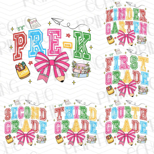 BTS 50 – PINK PRE-K BOW THEME BACK TO SCHOOL SET