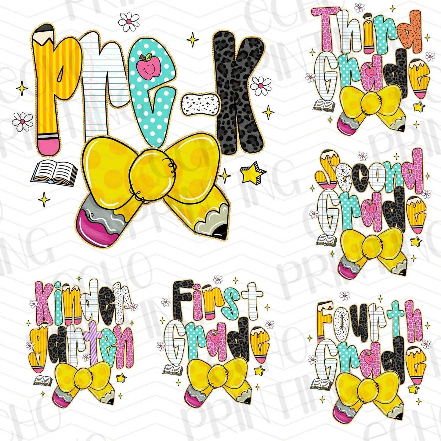 BTSG 59 – YELLOW BOW SCHOOL SUPPLY BACK TO SCHOOL GRADE