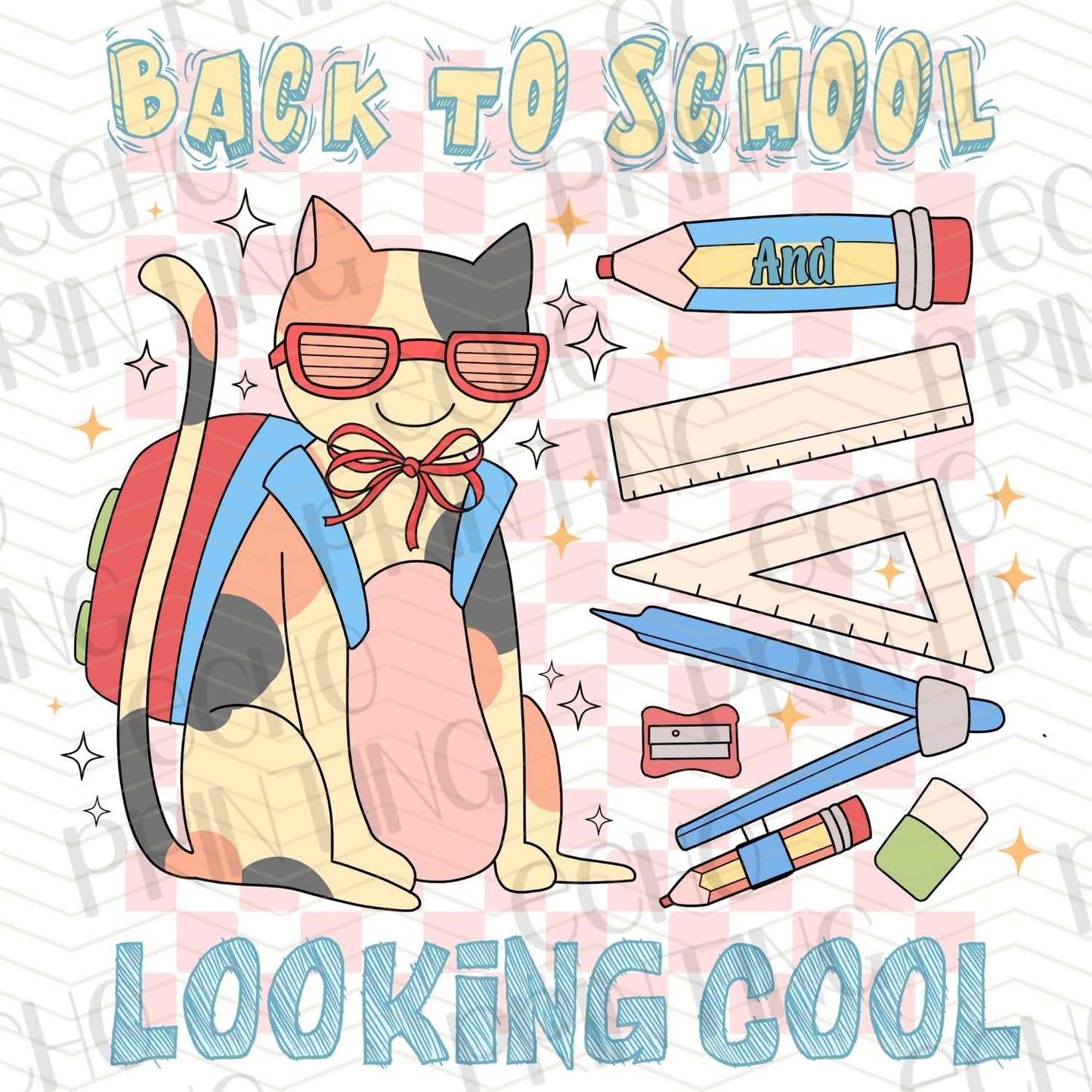 BTSG 5 - BACK TO SCHOOL LOOKING COOL DOG WITH GLASSES
