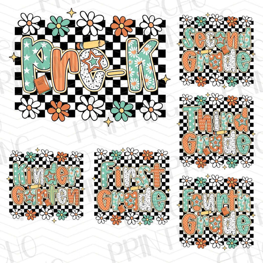 BTS 73 – PRE-K TO THIRD GRADE CHECKERED FLOWERS