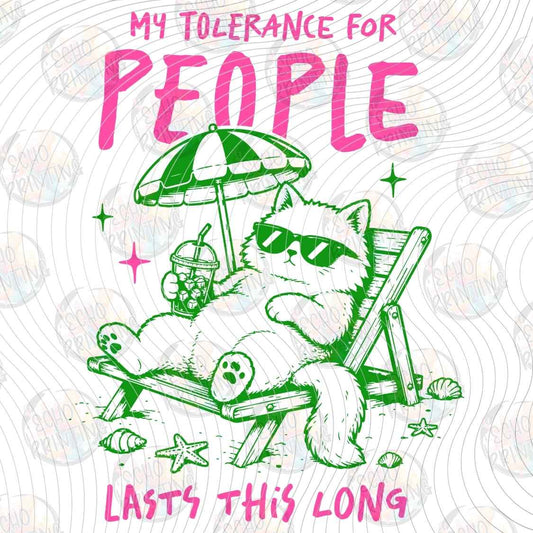 CATG 100 - MY TOLERANCE FOR PEOPLE