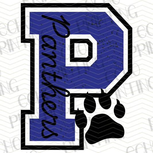 CGM 36 - MONOGRAM STYLE PANTHER LETTER P