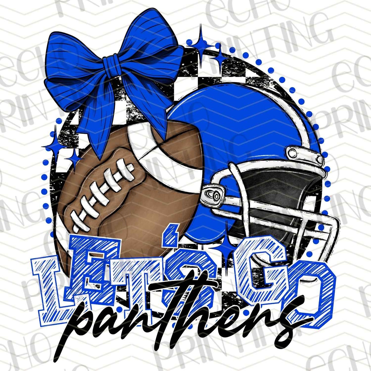 CGM 38 - BLUE FOOTBALL MOM PANTHER PRIDE