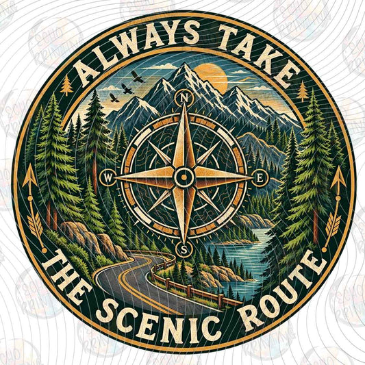 CMPG 120 - SCENIC ROUTE COMPASS BADGE