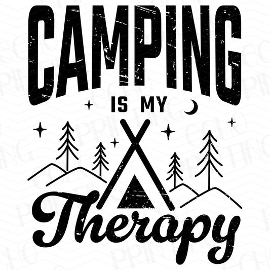 CMP 17 - CAMPING IS MY THERAPY BLACK